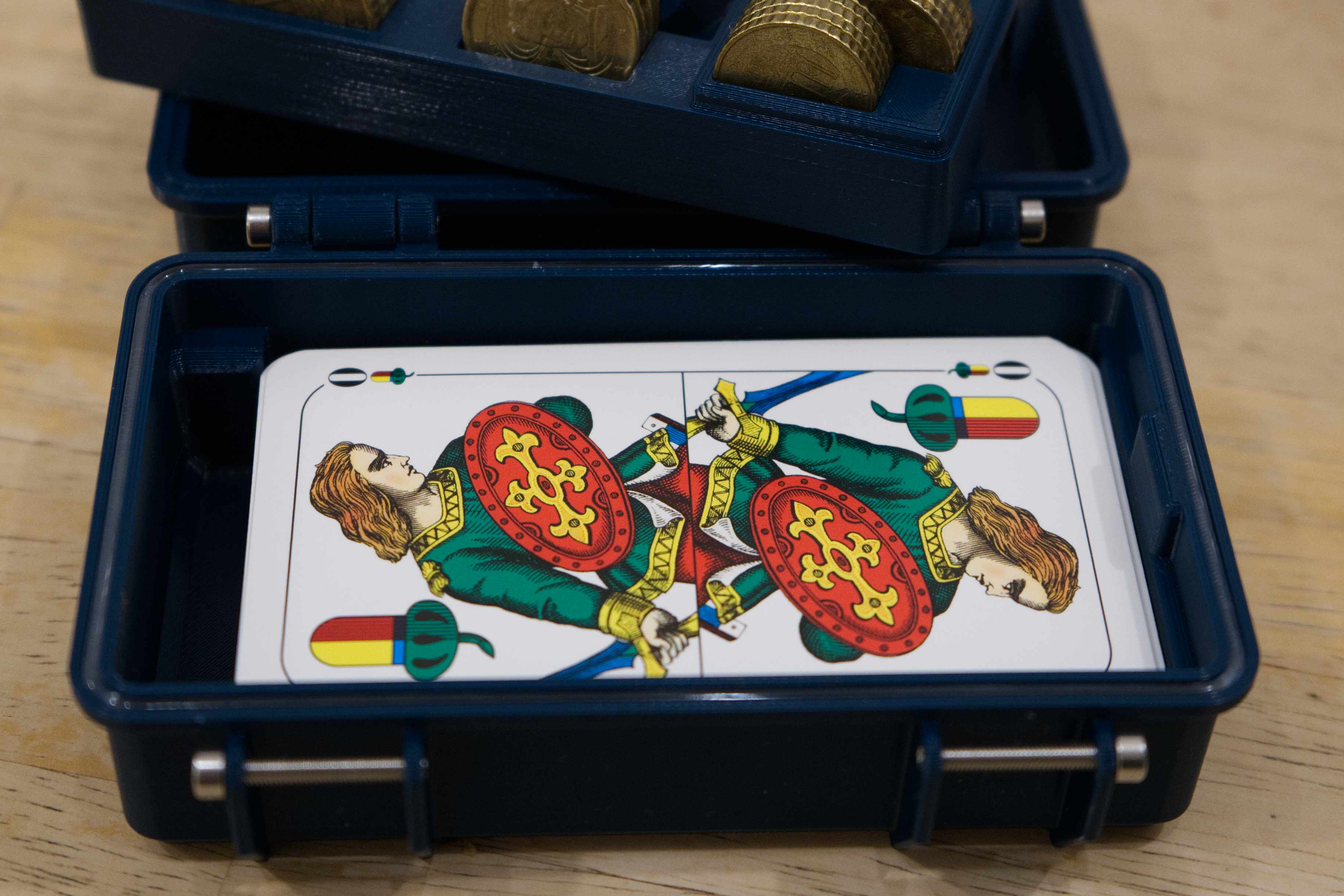 Schafkopfbox im Einsatz bei einem Spielabend